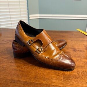 Men's Carrucci Brown Double Monk Strap Shoes size 12